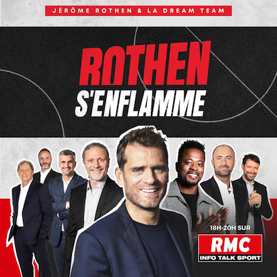 RMC podcast Rothen Régale avec Jean-louis Tourre, Jean-Michel Larqué, Jérôme Rothen